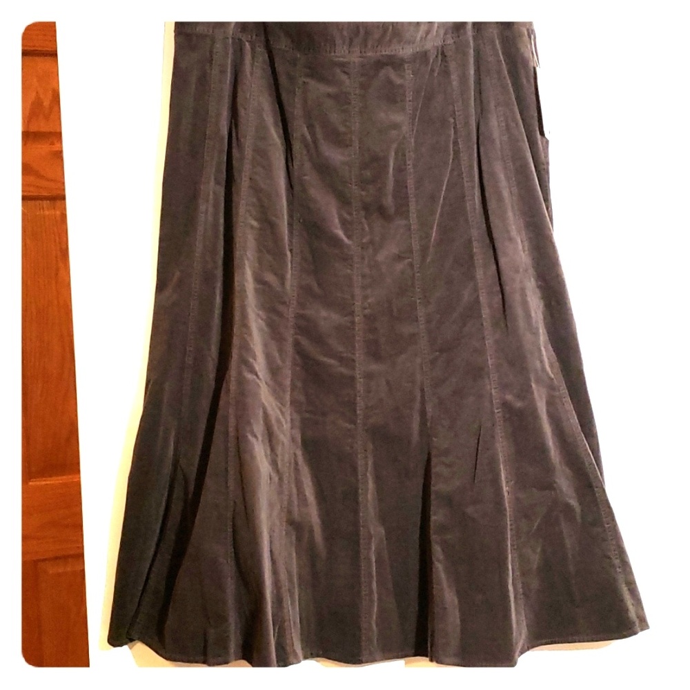 Brown corduroy plus size skirt